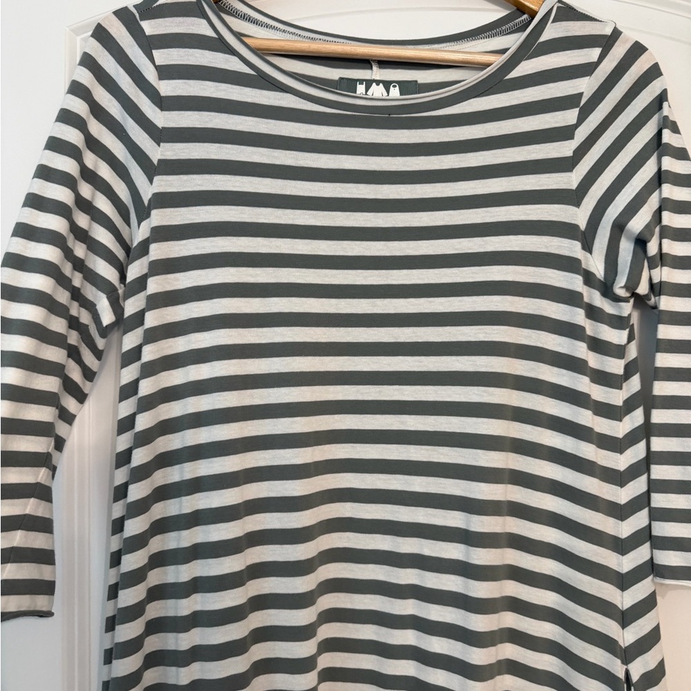 Labo.Art Gray Striped Women's Dress
